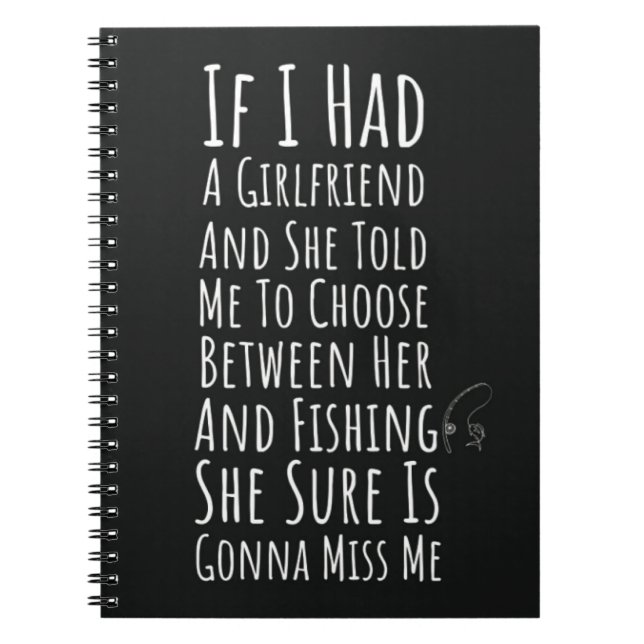 Caderno Espiral Funny Sarcastic Fisherman Gifts For Men Quote Him (Frente)