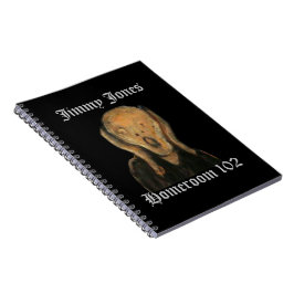 Caderno Espiral Funny Screaming Monster Face Personalized School 