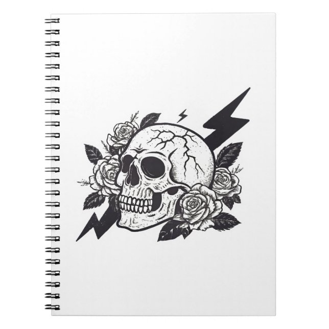 Caderno Espiral Funny Skull Lover (Frente)