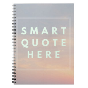 Caderno Espiral Funny Smart Quote Here Mockup
