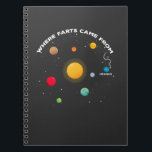 Caderno Espiral Funny Solar System Astronomy Piada Farinhas Uranas<br><div class="desc">Engraçado Astronomia do Sistema Solar Piada Fartas Uranas.</div>