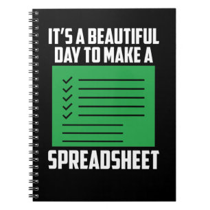 Caderno Espiral Funny Spreadsheet Contabilidade CPA Humor de Livra
