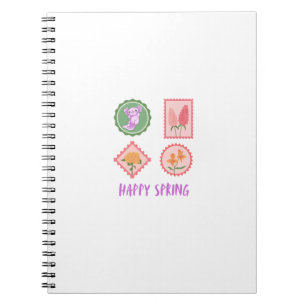 Caderno Espiral Funny Spring Stamp Axolotl em Português