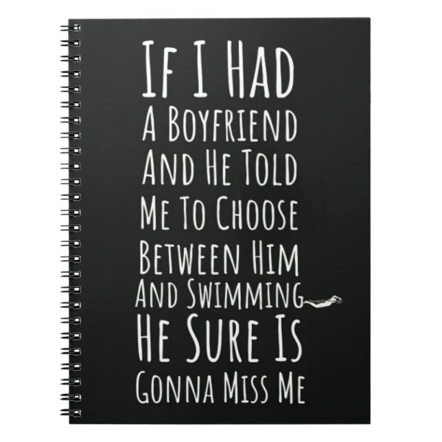 Caderno Espiral Funny Swimming Women Gifts Swimmer For Her Girls (Frente)