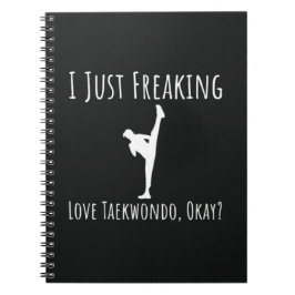 Caderno Espiral Funny Taekwondo Gifts Martial Art TKD Sports Lover