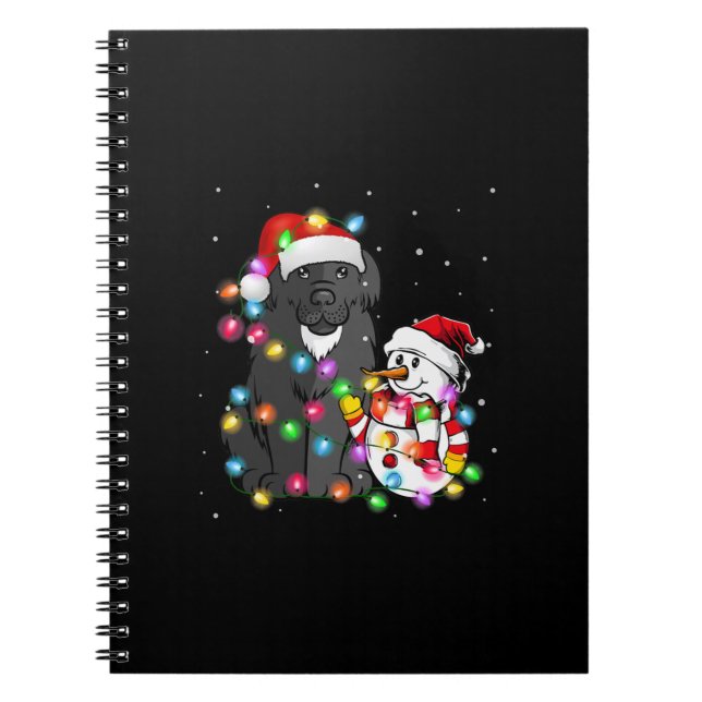 Caderno Espiral Funny Terra Nova Cachorro Natal Tee Snowman Light (Frente)