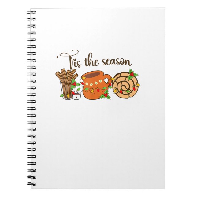 Caderno Espiral Funny Tis The Season Mexican Christmas Latino Cute (Frente)