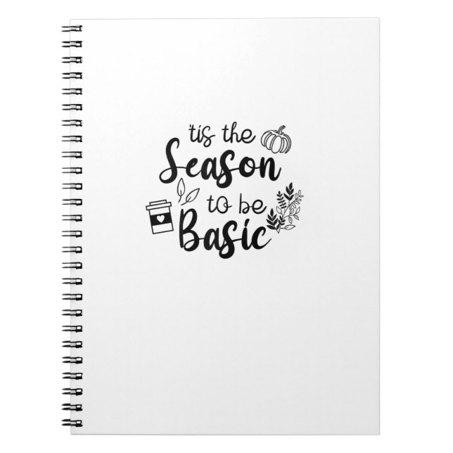 Caderno Espiral Funny Tis The Season To Basic Fall Pumpkin Spice (Frente)