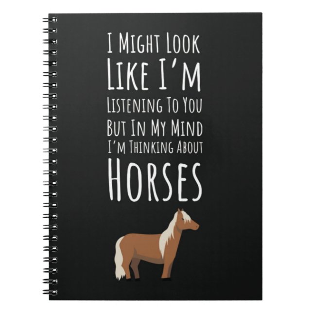 Caderno Espiral Funny Unique Gifts For Horse Lovers Equine Humor (Frente)