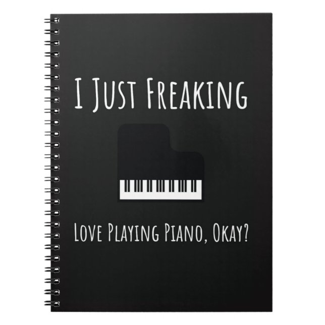 Caderno Espiral Funny Unique Gifts For Piano Players Pianist Lover (Frente)