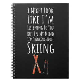 Caderno Espiral Funny Unique Gifts For Skiers Skiing Winter Sports
