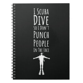 Caderno Espiral Funny Unique Scuba Diving Gifts Diver Snorkeling