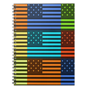 Caderno Espiral Funny USA Flag