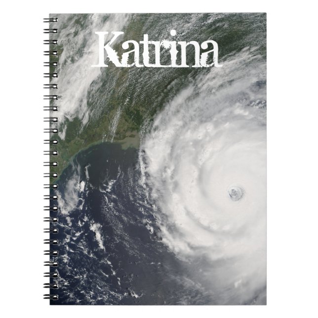 Caderno Espiral Furacão Katrina Satellite Image, agosto de 2005 (Frente)