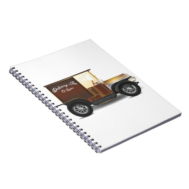 Caderno Espiral Furgão de Entrega Antigo (Lado Direito)