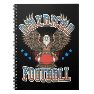 Caderno Espiral Futebol Americano Bandeira dos EUA