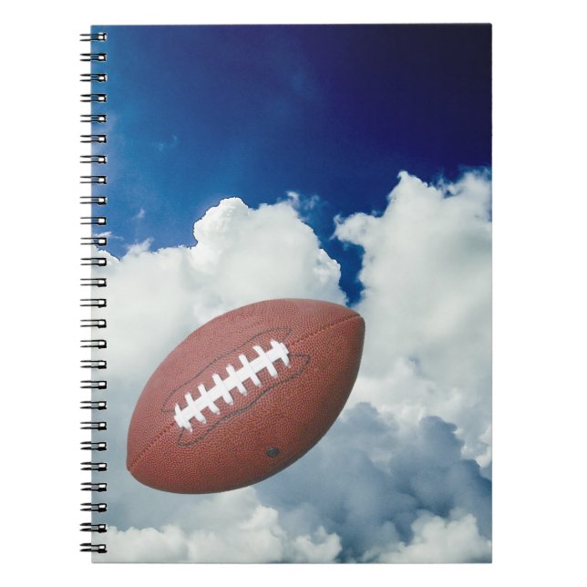 Caderno Espiral Futebol, céu, nuvens (Frente)