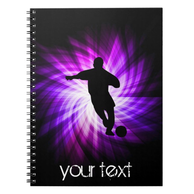 Caderno Espiral Futebol legal roxo (Frente)