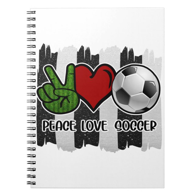 Caderno Espiral Futebol Paz e Amor (Frente)