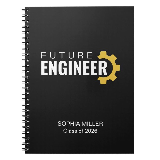 Caderno Espiral Future Engineer Personalized Graduation (Frente)
