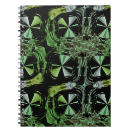 Caderno Espiral Futuristic Electric Plasma Fractal Design
