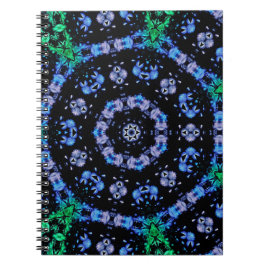 Caderno Espiral Futuristic Electric Plasma Fractal Design