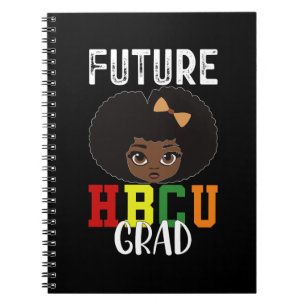 Caderno Espiral Futuro Graduada da Faculdade Negra HBCU Graduação 