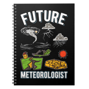 Caderno Espiral Futuro Meteorologista Meninas Observador de Tempo