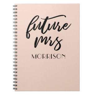 Caderno Espiral Futuro, Sra. Blush/Champagne Bride Gift