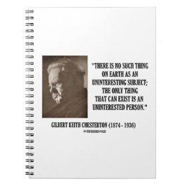 Caderno Espiral G.K. Desinteressado sujeito sem interesse de