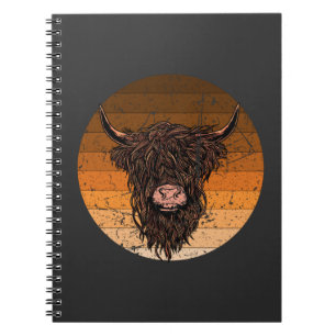 Caderno Espiral Gado das Terras Altas da Escócia
