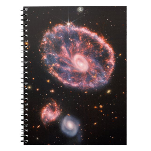 Caderno Espiral Galáxia CartWheel, Telescópio Espacial James Webb (Frente)