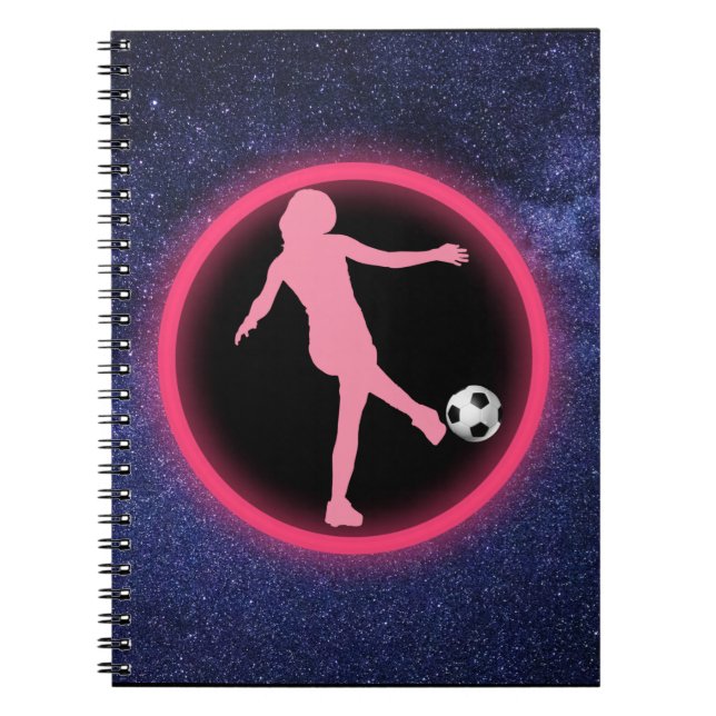 Caderno Espiral Galáxia das Raparigas de Futebol (Frente)