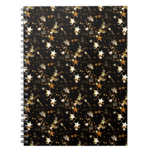 Caderno Espiral galáxia dourada