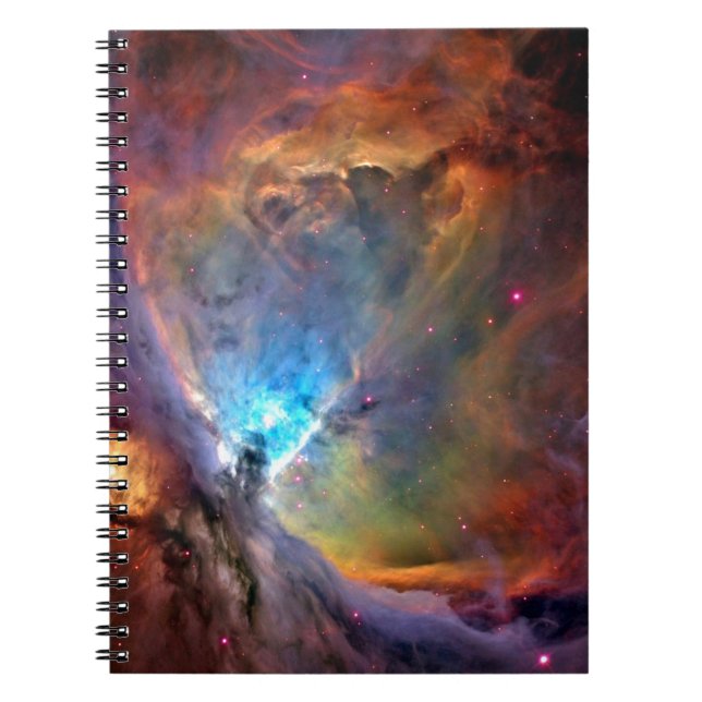 Caderno Espiral Galáxia Espacial Orion Nebula de baixo contraste (Frente)