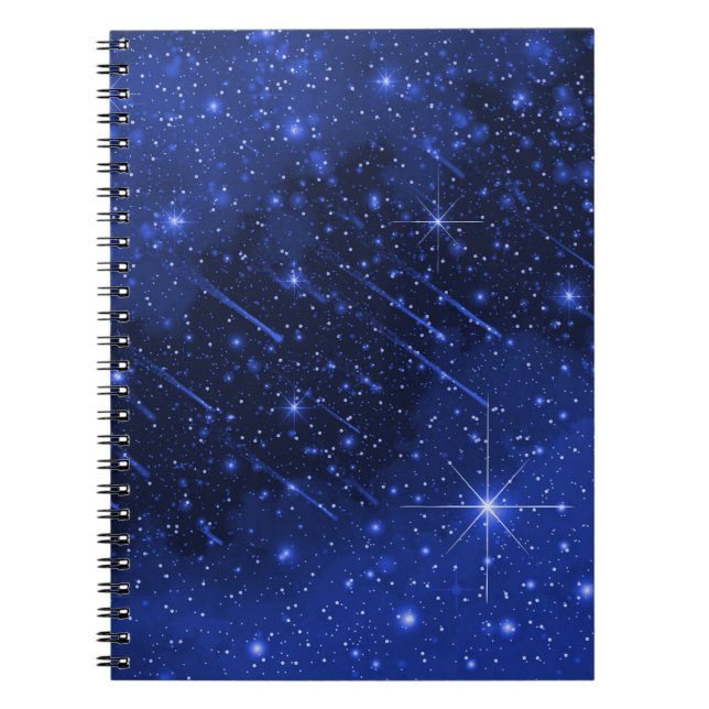 Caderno Espiral Galáxia Estrela em Azul (Frente)
