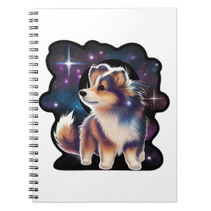 Caderno Espiral Galáxia Shetland sheepdog