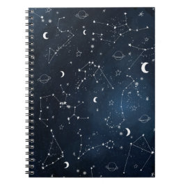 Caderno Espiral Galáxias constelações astronômicas astronômicas as
