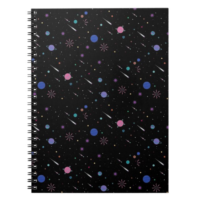 Caderno Espiral Galáxias Moon stars, Night Sky, Astronomia (Frente)