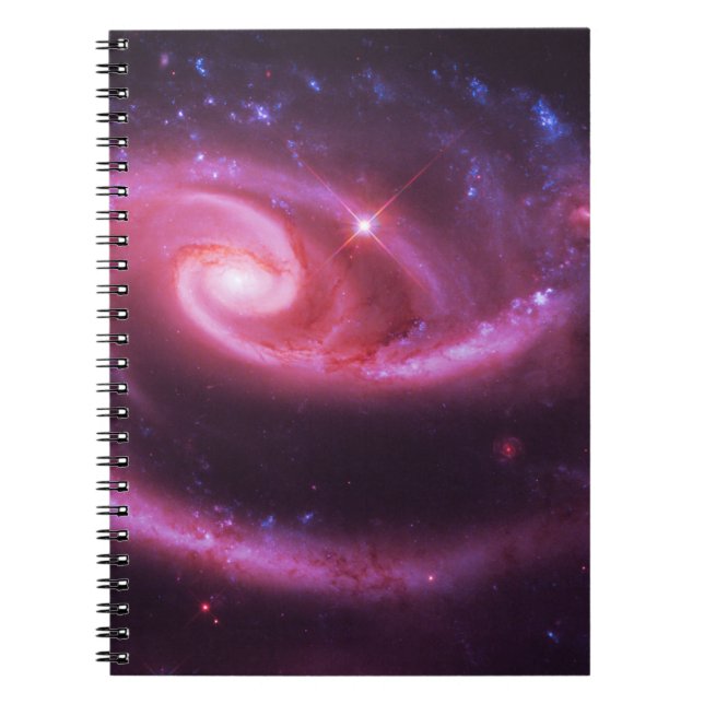 Caderno Espiral Galáxias Rosa (Frente)