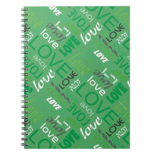 Caderno Espiral Galeria Verde Viva Amam Palavras Arte