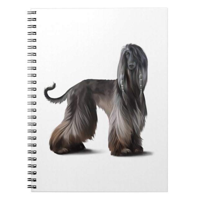 Caderno Espiral Galgo afegão (Frente)