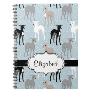 Caderno Espiral Galgos ou chicotes italianos