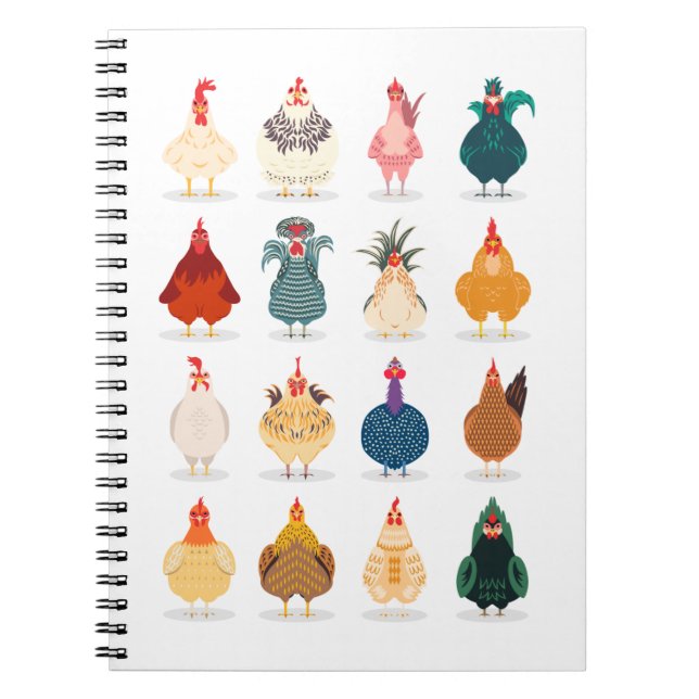 Caderno Espiral Galinha Cute (Frente)
