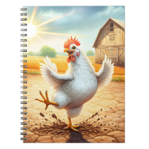 Caderno Espiral Galinha Dançando Em Barnyard