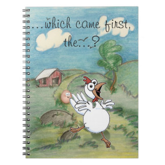 Caderno Espiral galinha e ovo com galinha