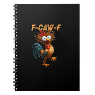 Caderno Espiral Galinha F-Caw-F engraçada Galinha F-Caw-F estética