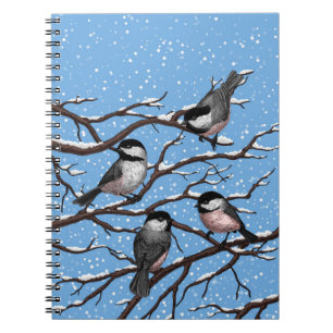 Caderno Espiral Galinhas no inverno