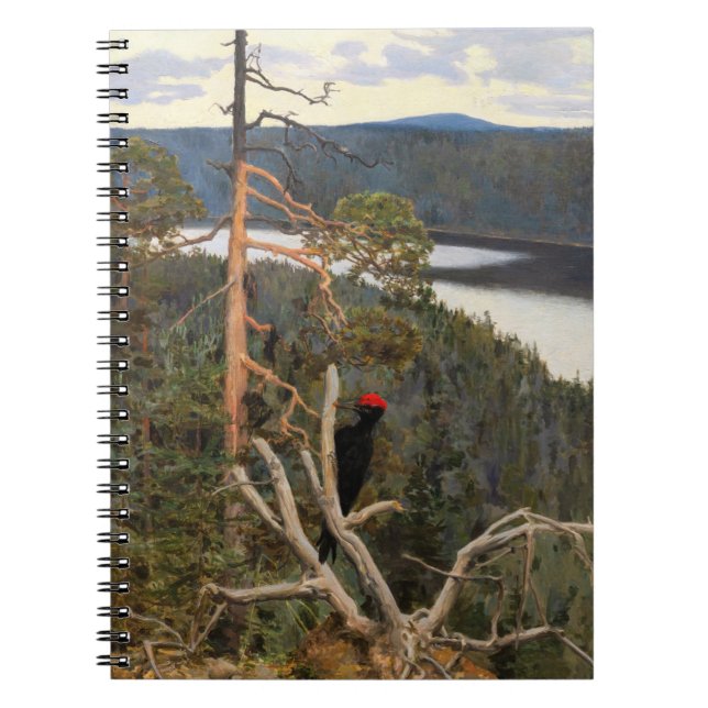 Caderno Espiral Gallen-Kallela - Pica-Pau Negro Excelente 1894 (Frente)