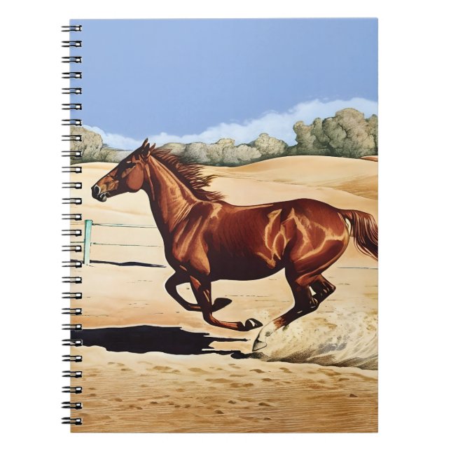 Caderno Espiral "Galloping Horse" Por Esorada (Frente)